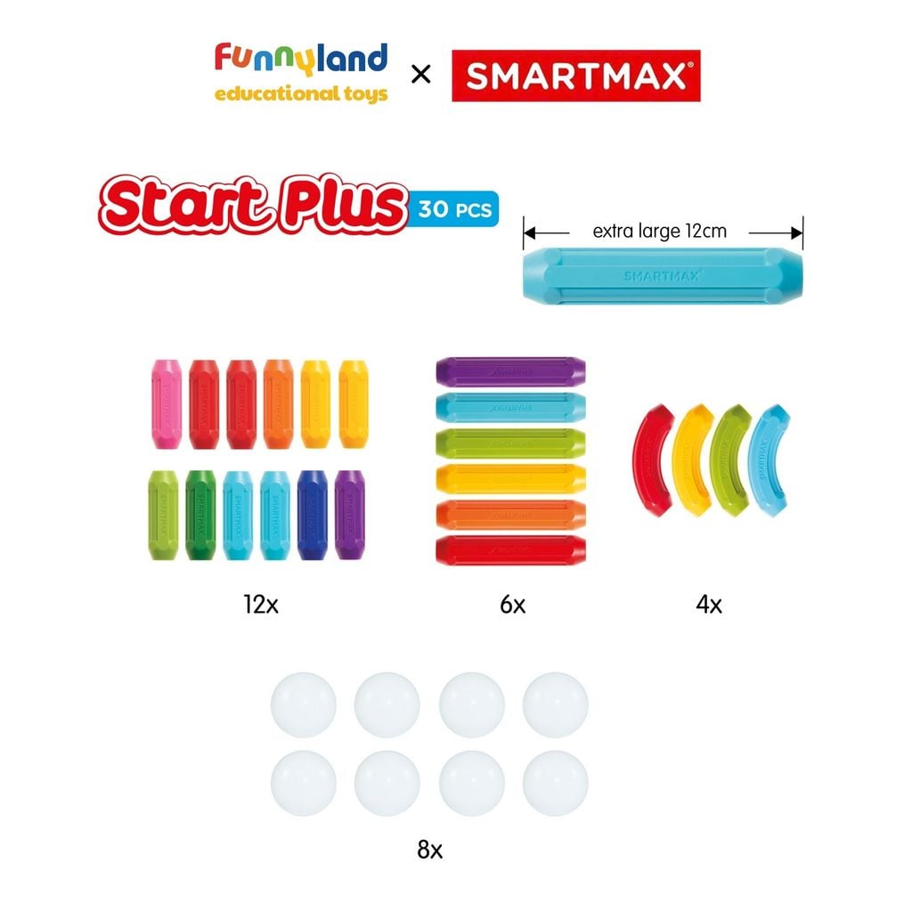 SmartMax - Bộ Xếp Hình Nam Châm (30 pcs)