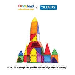 Đồ chơi xếp hình nam châm Hàn Quốc TILEBLOX Rainbow 42pc