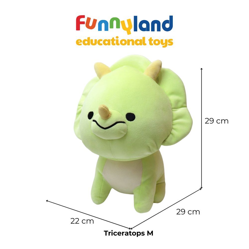 Thú bông Nhật Bản Mofmo Friends - Khủng Long Triceratops