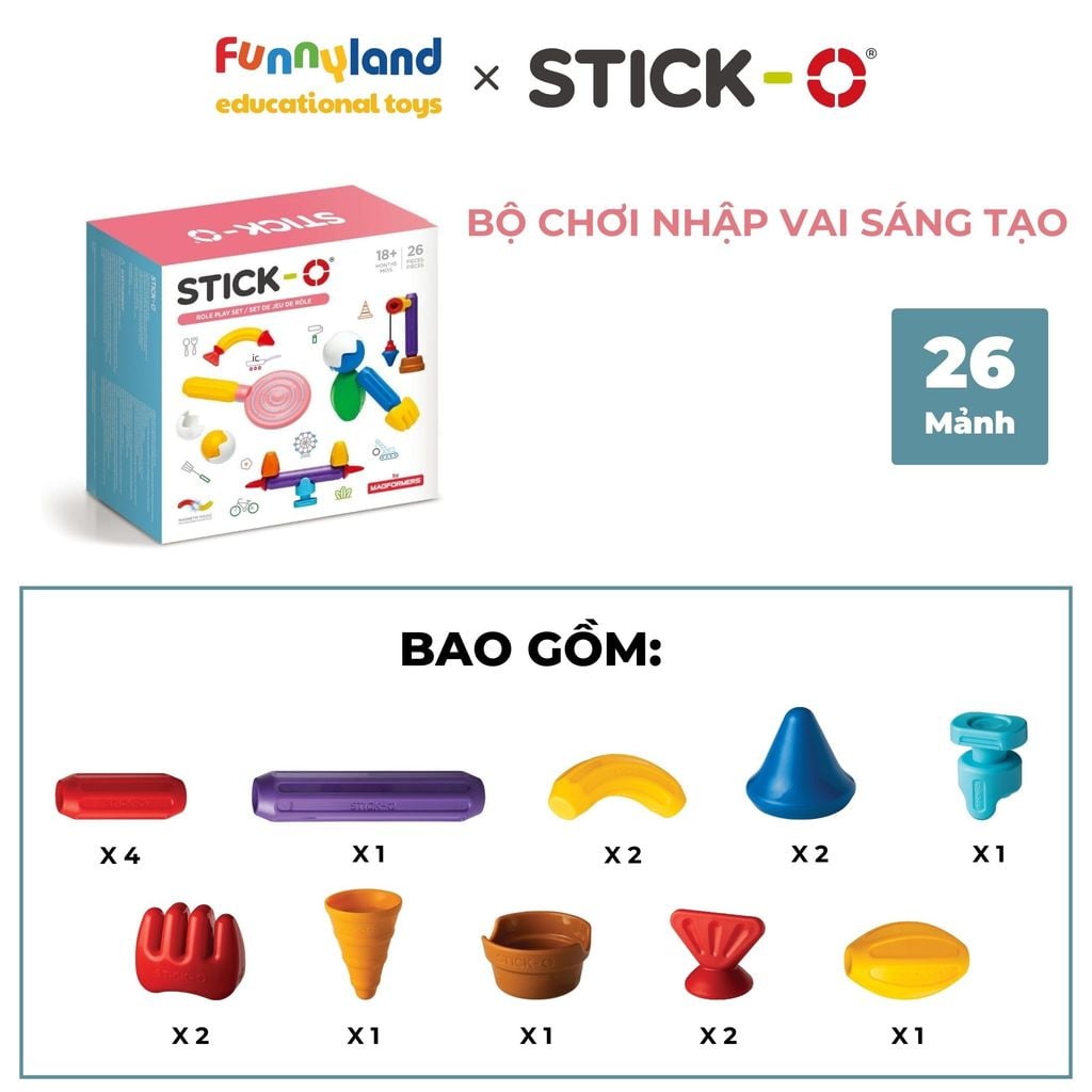 Stick-O - Bộ Nhập vai 26 mảnh