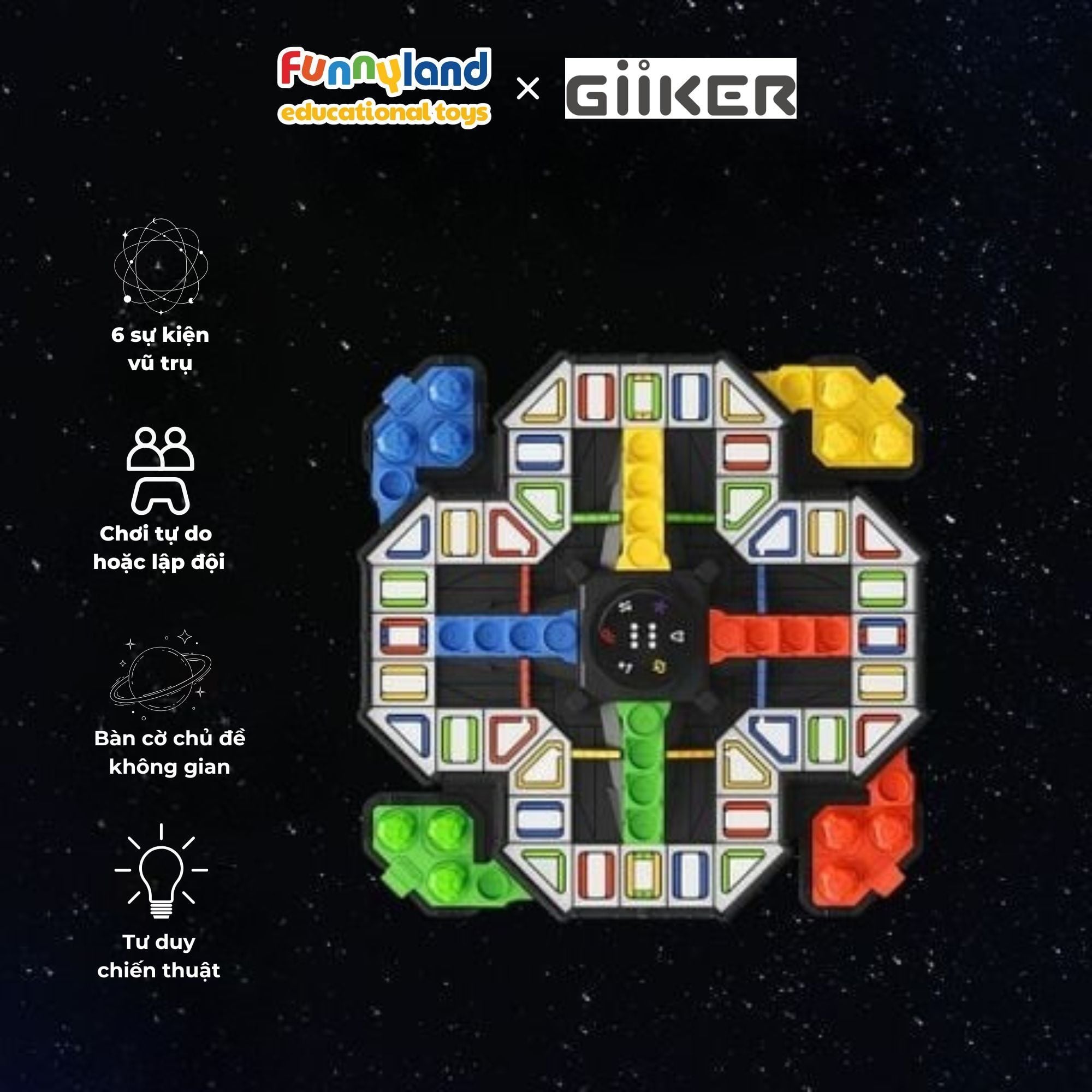 Đồ chơi thông minh Giiker Super Ludo - Cờ cá ngựa AI thông minh