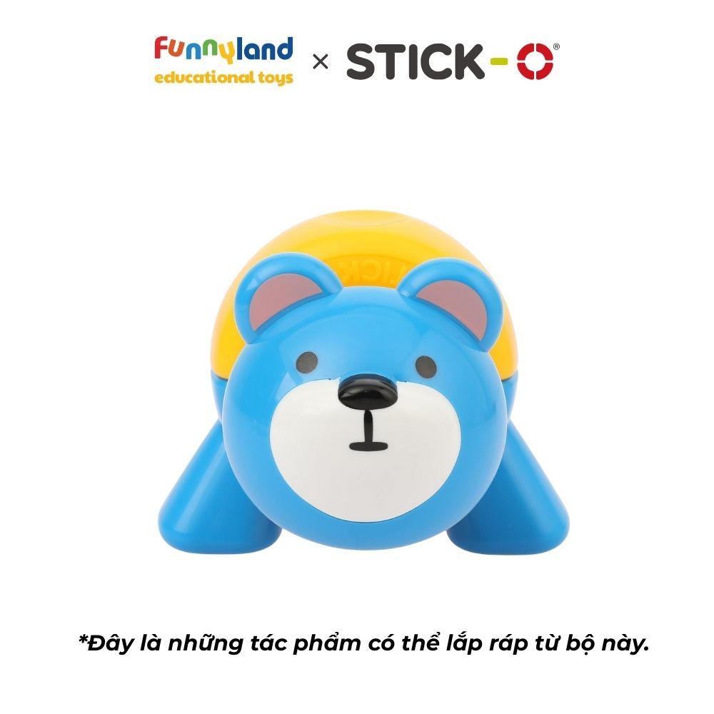 Đồ chơi xếp hình nam châm Hàn Quốc Stick-O PEEKABOO BEAR SET