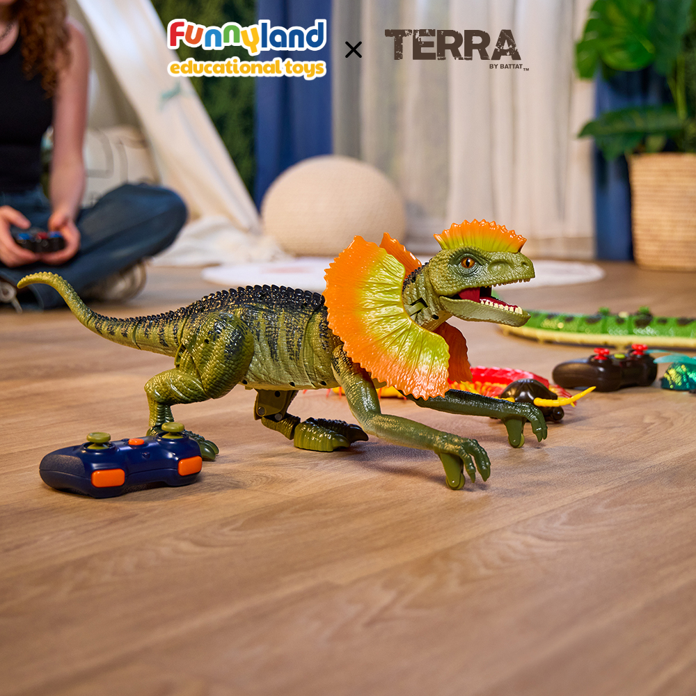 Đồ chơi mô hình động vật Terra - Khủng Long điều khiển từ xa Dilophosaurus Dinosaur