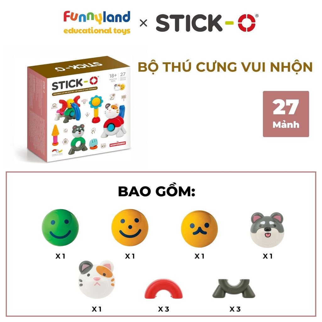 Stick-O - Bộ chơi ú oà chủ đề chó mèo Stick-O