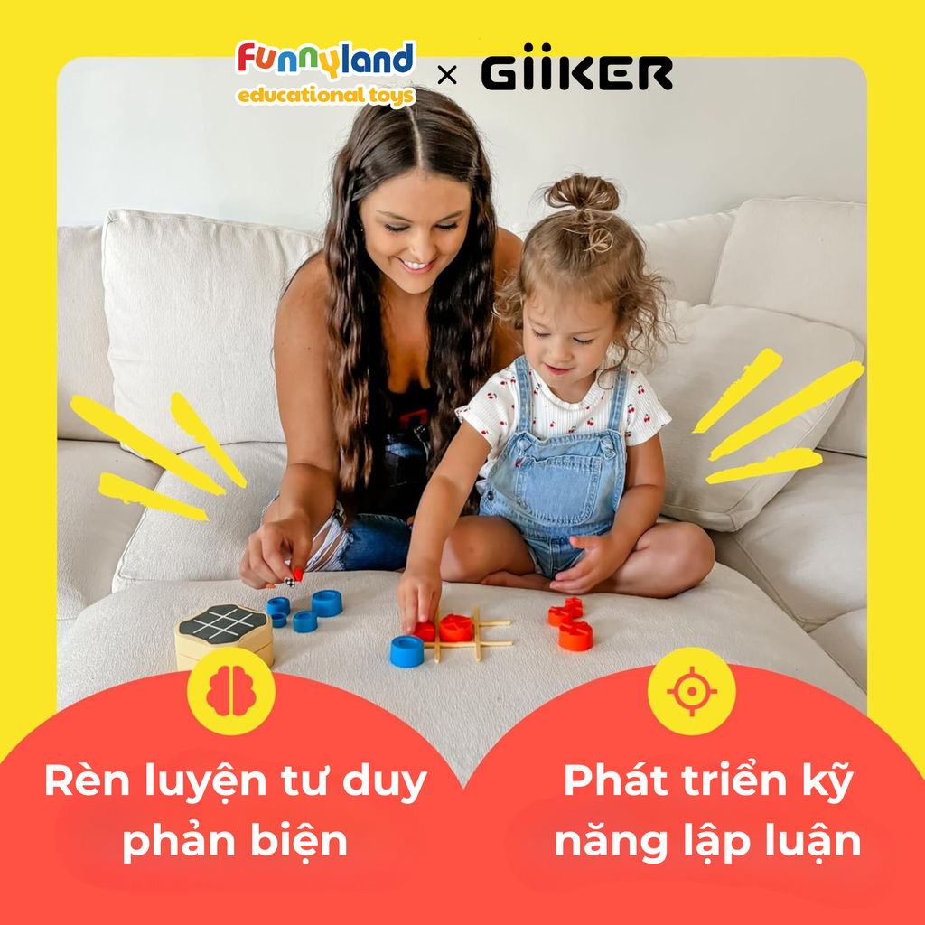 Đồ chơi đố trí: Đồ chơi Giiker Tic-Tac-Toe Bolt
