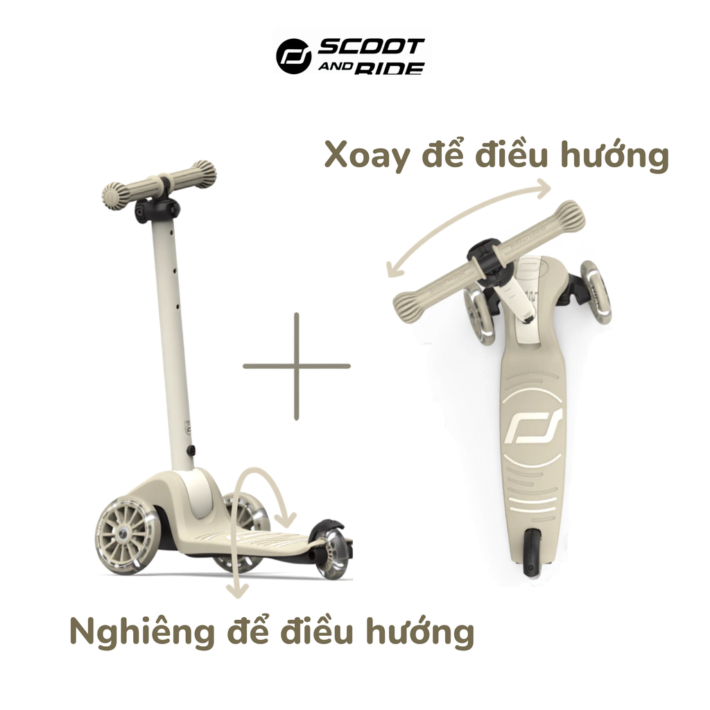 Scoot and Ride - Xe scooter trẻ em Scoot and Ride Highwaykick 3S (Ash)