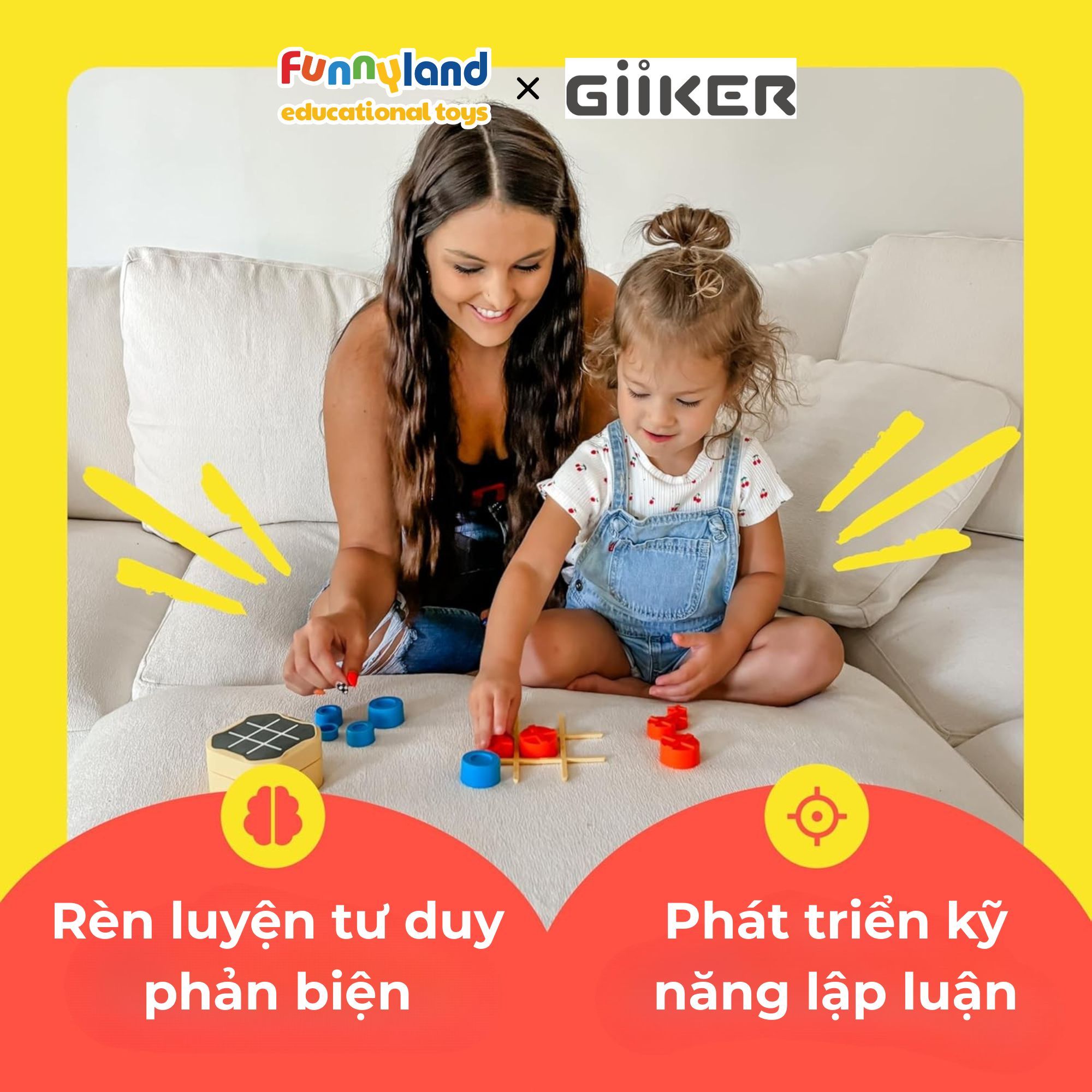 Đồ chơi thông minh Giiker Tic-Tac-Toe Bolt