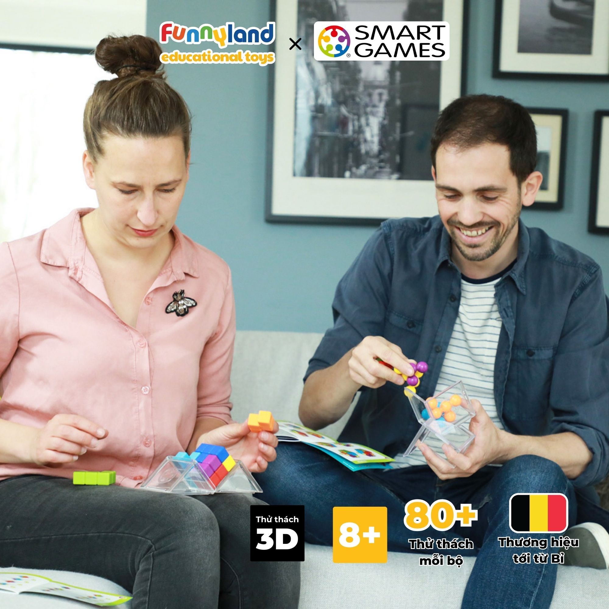 Đồ chơi trí tuệ Smartgames Thử Thách Cube Puzzler GO