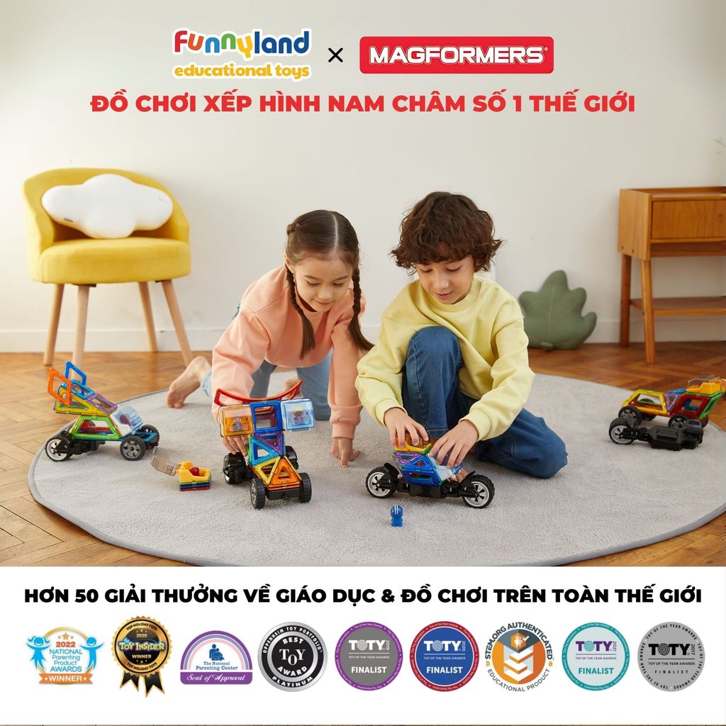 Magformers - Bộ Xe Thám Hiểm Jungle Rally (Kèm Nhân Vật)
