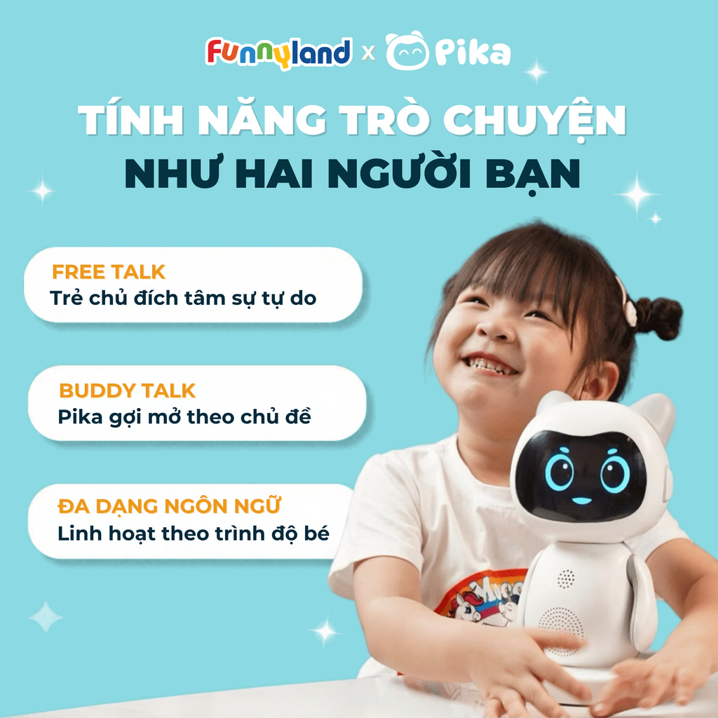 Robot Pika - Robot thông minh học tiếng anh