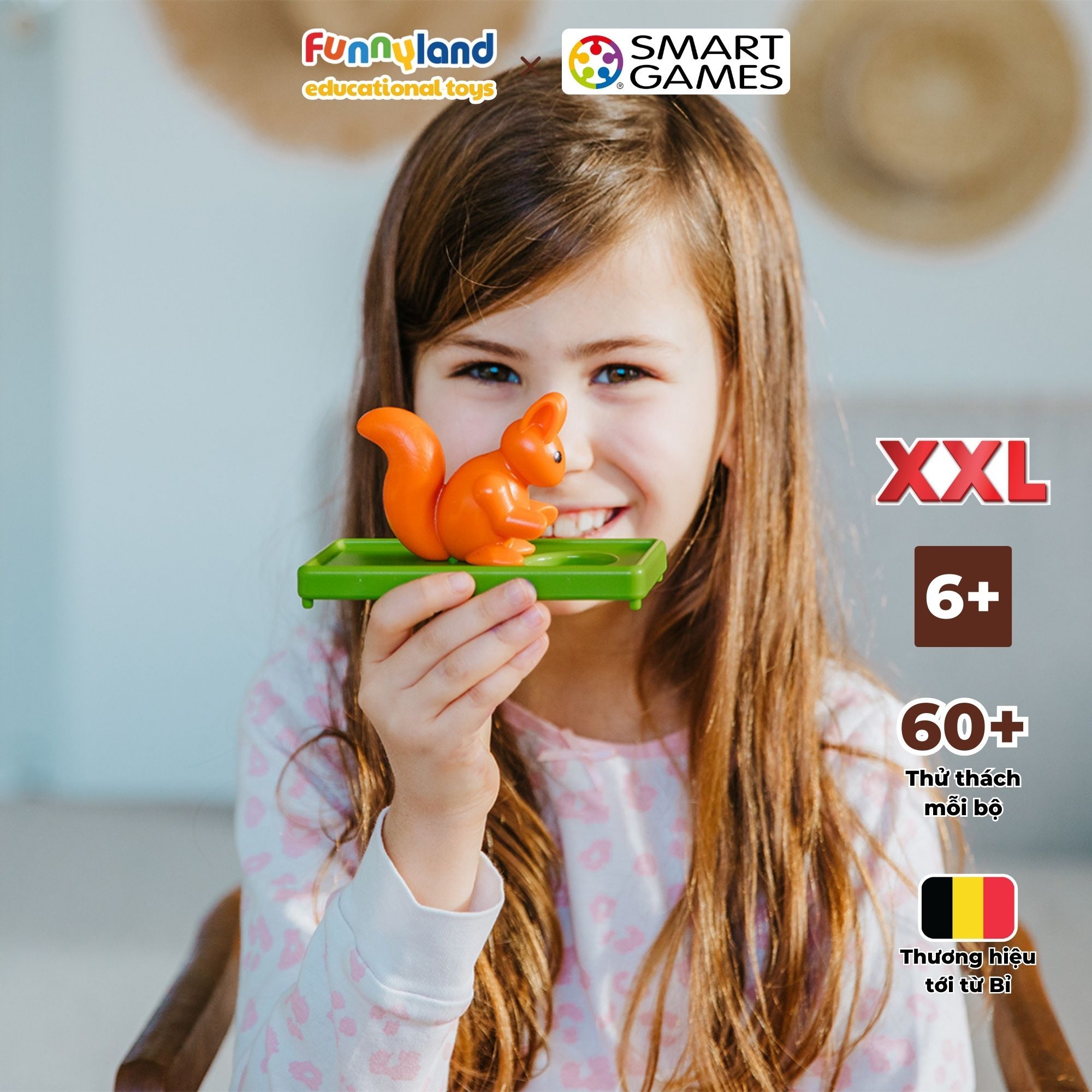 Đồ chơi trí tuệ Smartgames Thử thách Squirrels Go Nuts! XXL