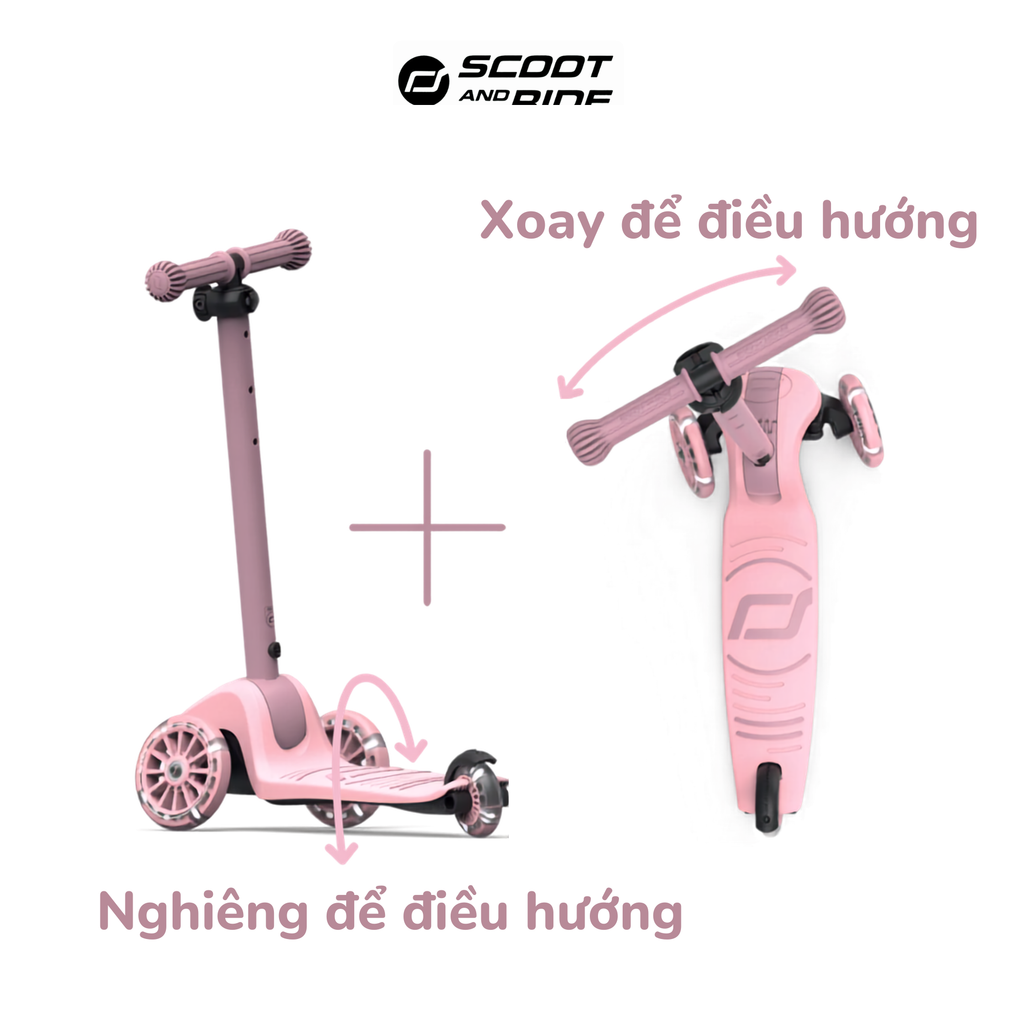 Scoot and Ride - Xe scooter trẻ em Scoot and Ride Highwaykick 3S (Rose)