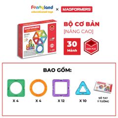 Đồ chơi xếp hình nam châm Hàn Quốc Magformers bộ mở rộng 30 mảnh