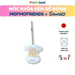Chú Thỏ lùn Hà Lan đội nón Cinnamoroll - Móc khóa kèm đế đứng 2 trong 1