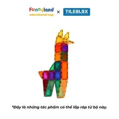 Đồ chơi xếp hình nam châm Hàn Quốc TILEBLOX Rainbow 104pc set