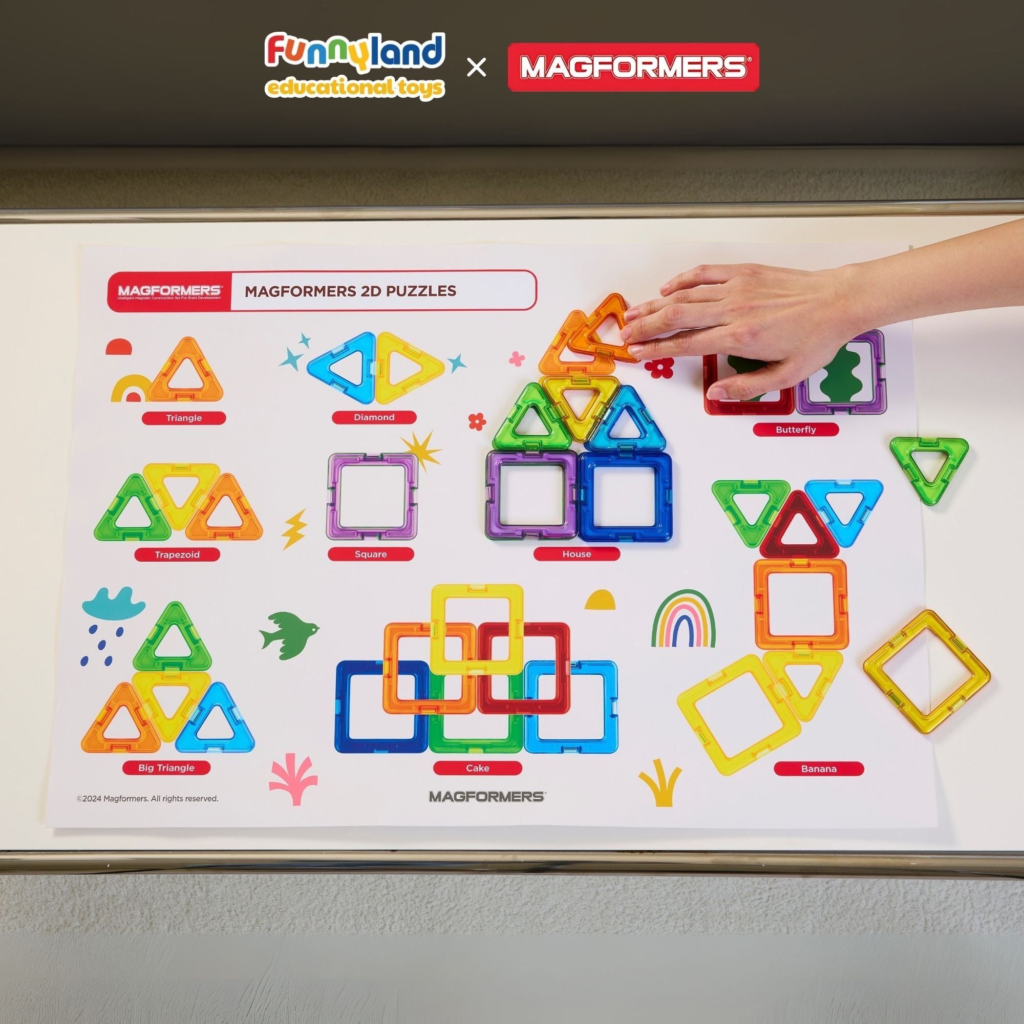 Đồ chơi xếp hình nam châm Hàn Quốc Magformers Ý tưởng đột phá [10 mảnh]