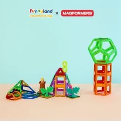 Đồ chơi xếp hình nam châm Hàn Quốc Magformers Công viên khủng long 40 mảnh