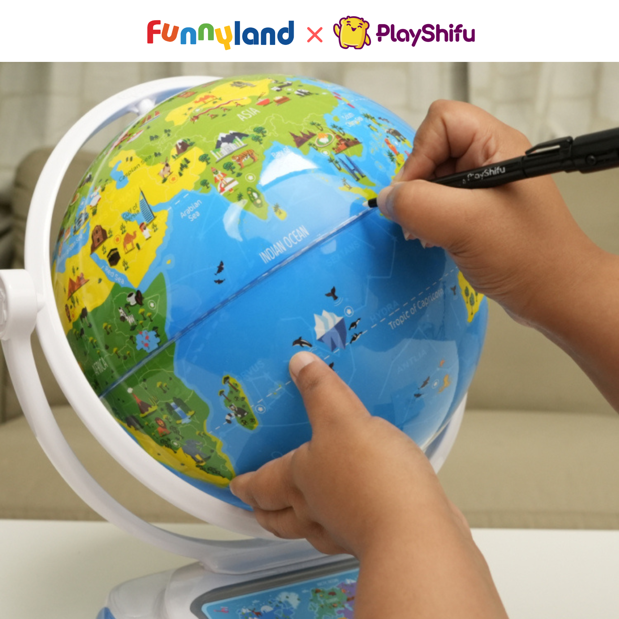 Bộ đồ chơi trẻ em: công nghệ AR "Trái Đất thực tế ảo"