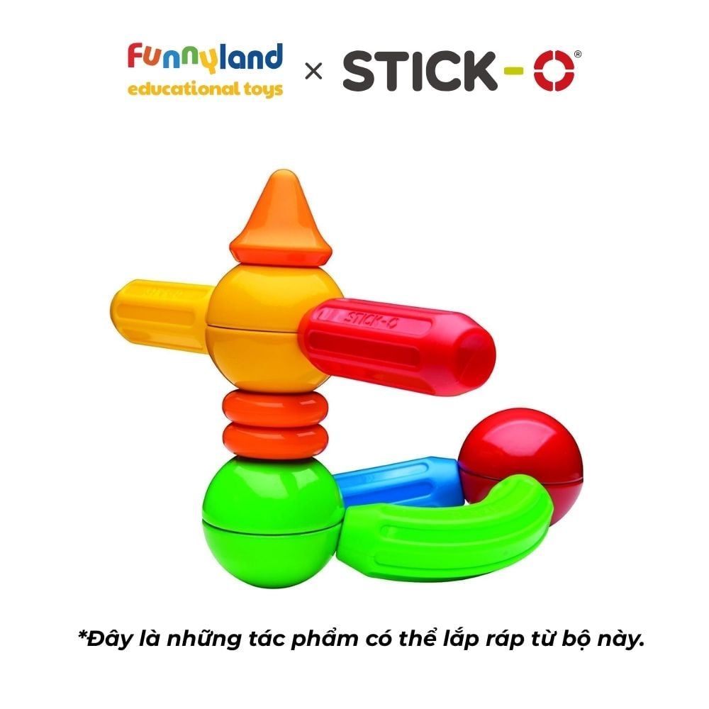 Đồ chơi xếp hình nam châm Hàn Quốc Stick-O BASIC 10 SET