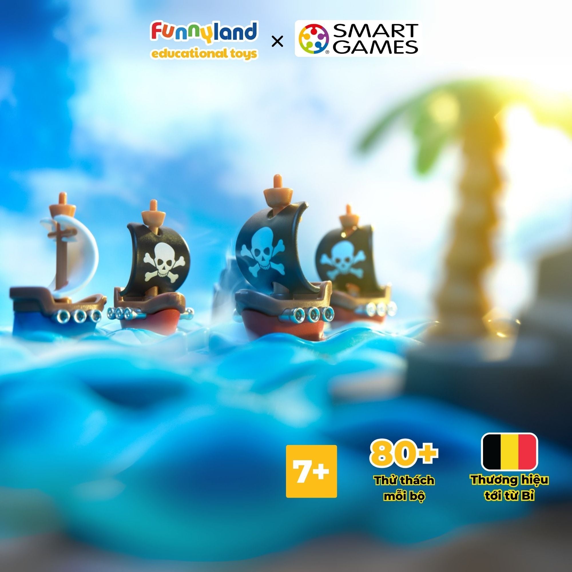 Đồ chơi trí tuệ Smartgames Thử thách Pirates Crossfire