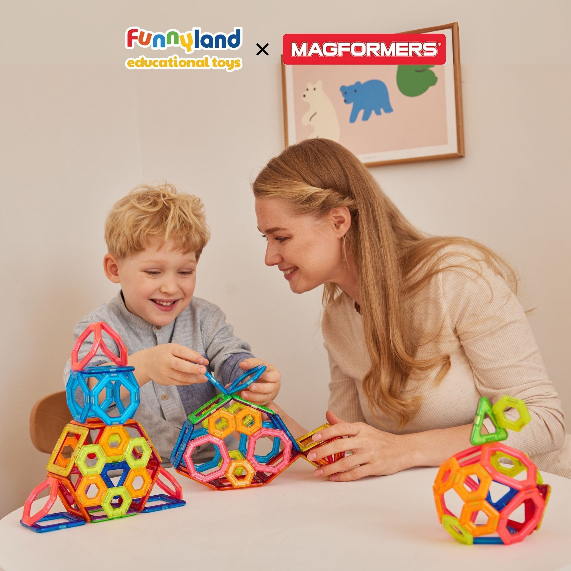 Đồ chơi xếp hình nam châm Hàn Quốc Magformers bộ mở rộng 30 mảnh