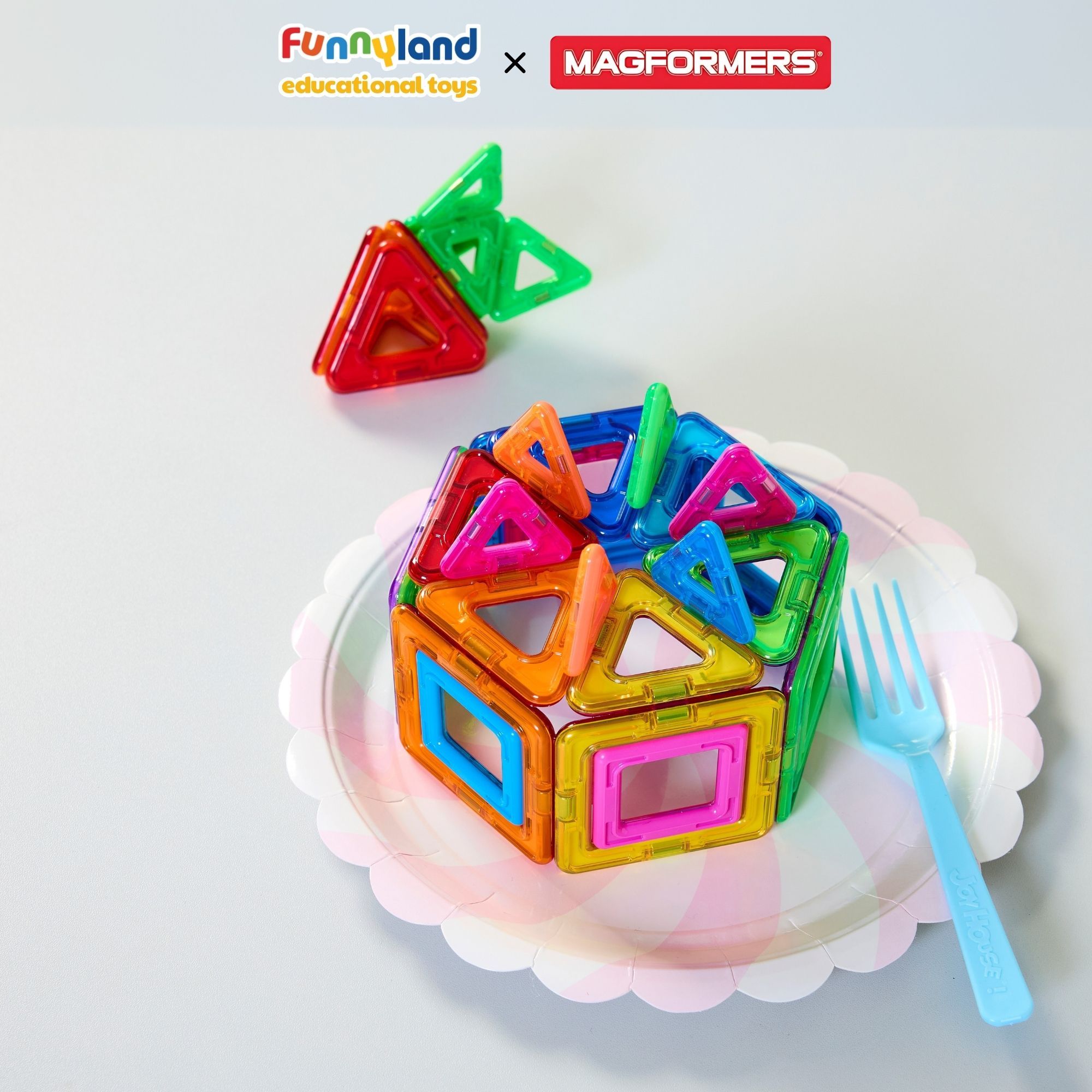 Đồ chơi xếp hình nam châm Hàn Quốc Magformers Mini Plus Set 40 mảnh