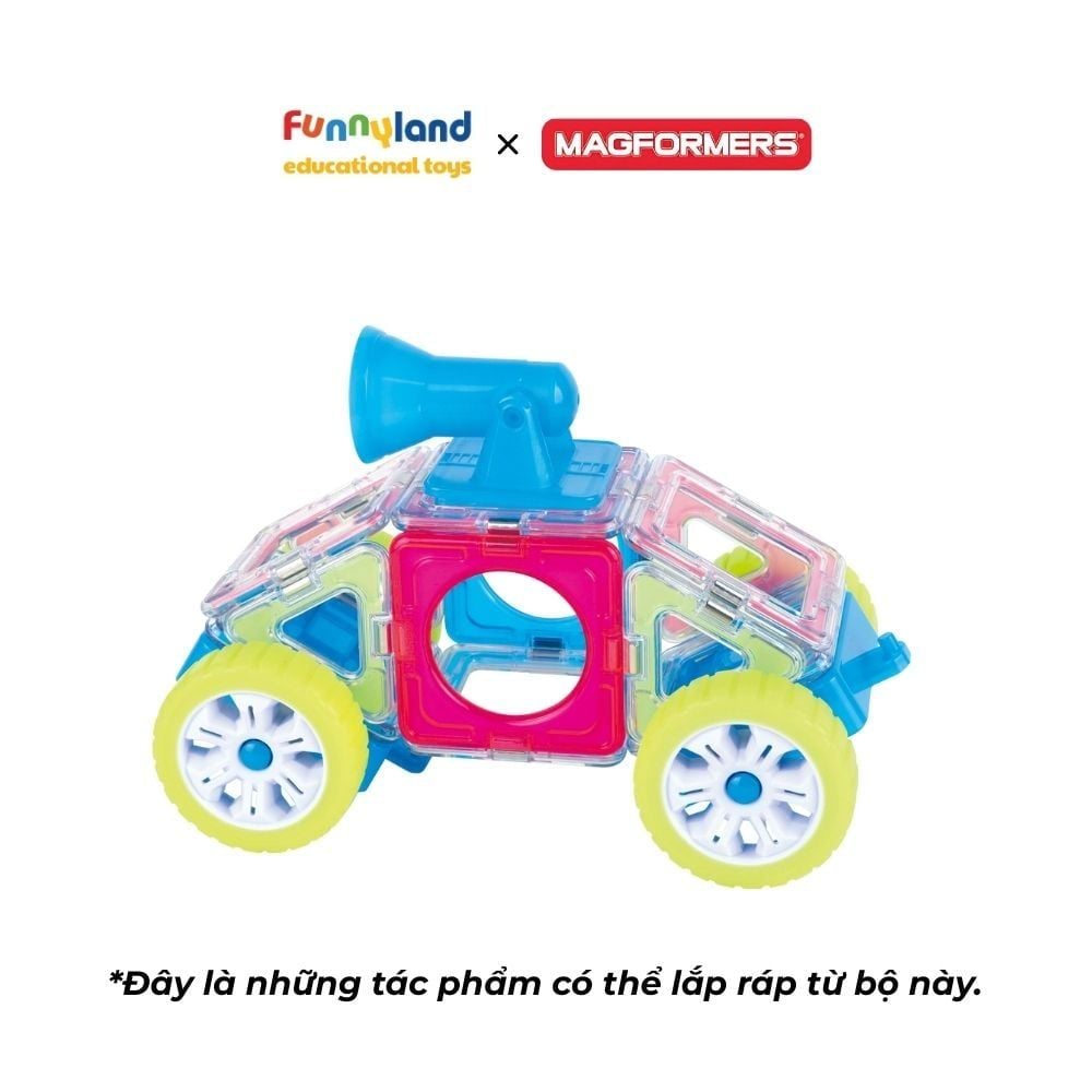 Đồ chơi xếp hình nam châm Hàn Quốc Magformers Bánh xe phát sáng 22 mảnh