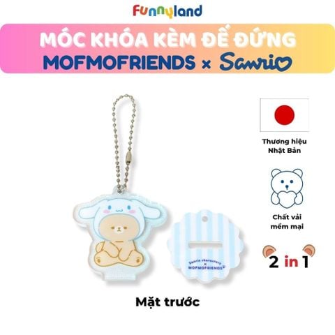 Chú Thỏ lùn Hà Lan đội nón Cinnamoroll - Móc khóa kèm đế đứng 2 trong 1