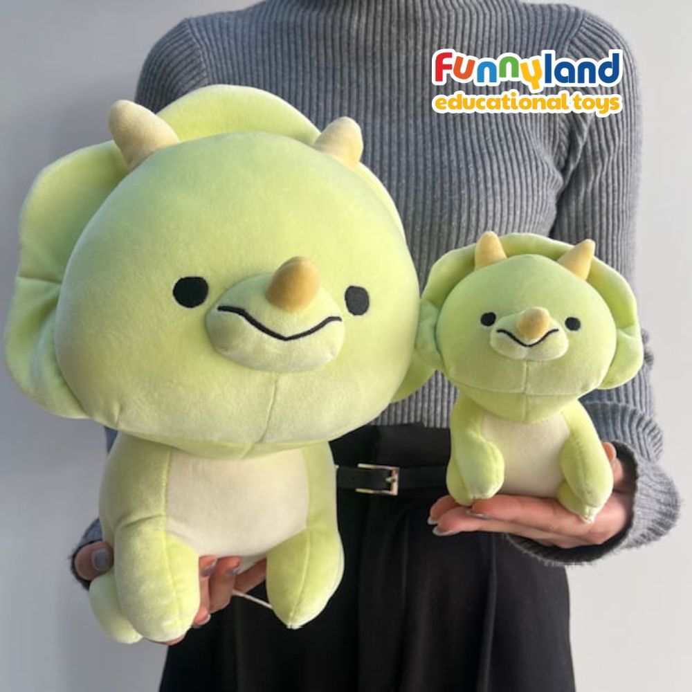 Thú bông Nhật Bản Mofmo Friends - Khủng Long Triceratops