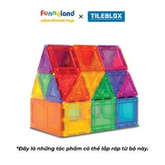 Đồ chơi xếp hình nam châm Hàn Quốc TILEBLOX Rainbow 60pc