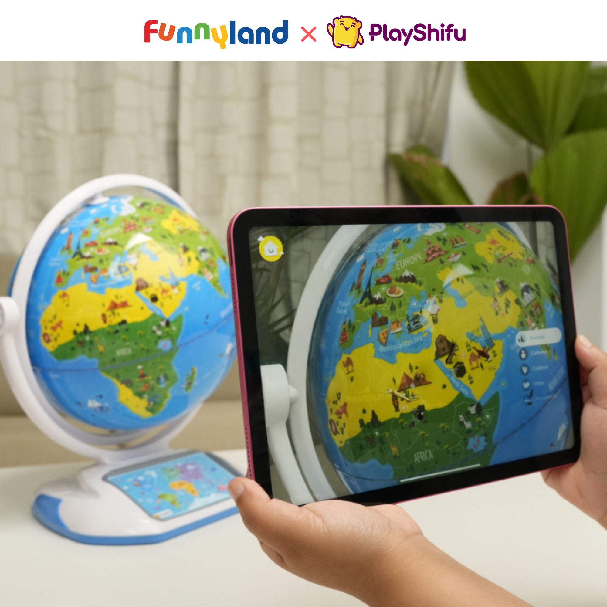 Bộ đồ chơi trẻ em: công nghệ AR "Trái Đất thực tế ảo"