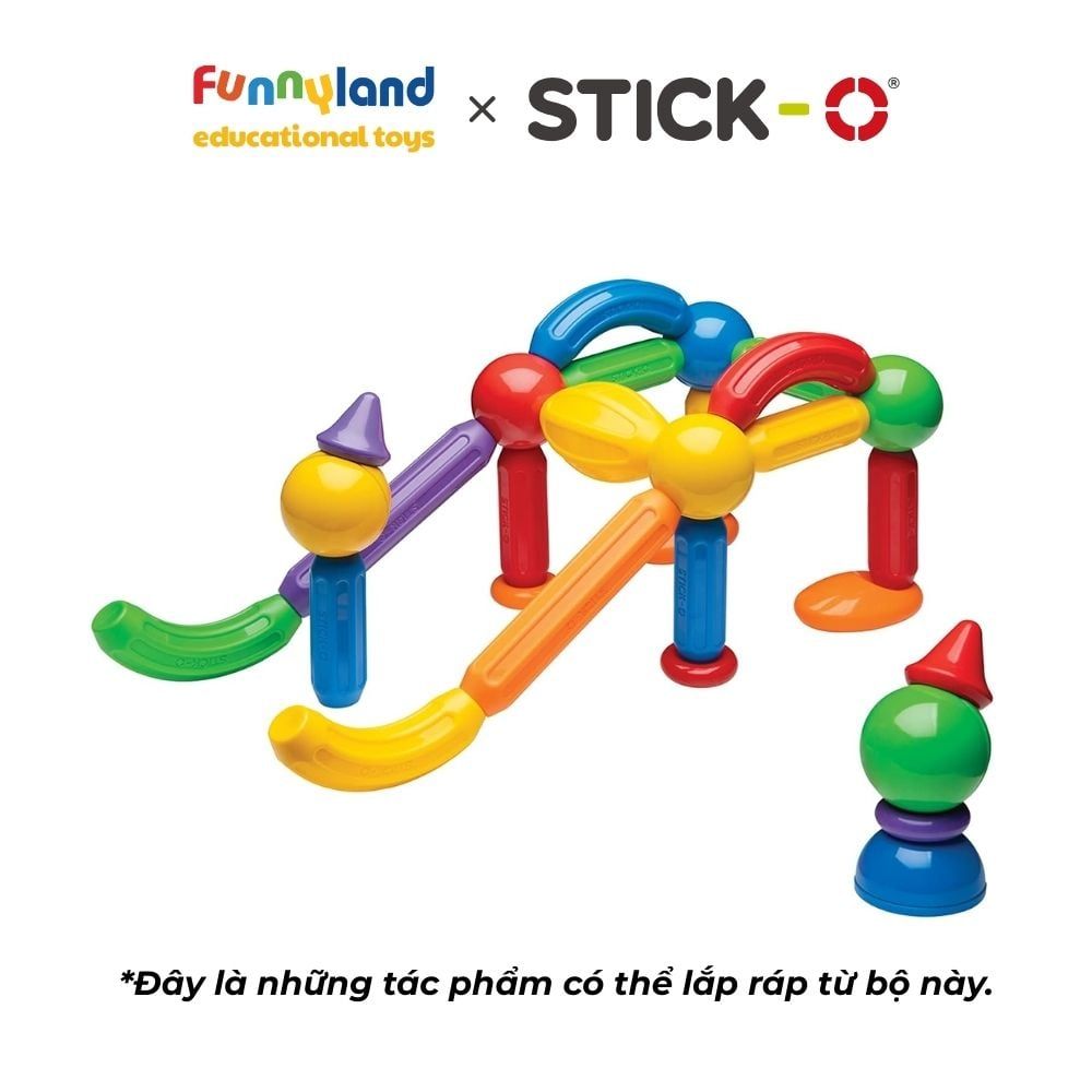 Đồ chơi xếp hình nam châm Hàn Quốc Stick-O BASIC 30 SET