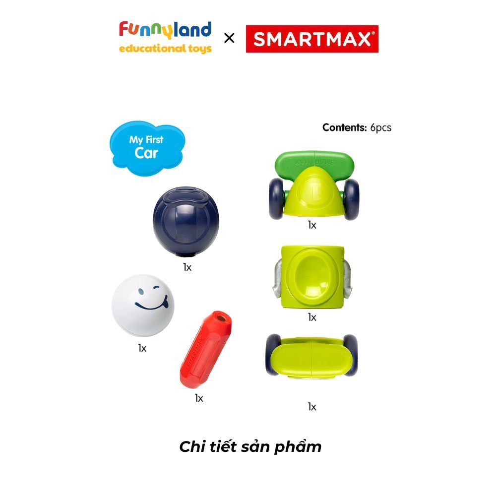 Đồ chơi xếp hình nam châm SmartMax Chiếc Xe Đầu Tiên