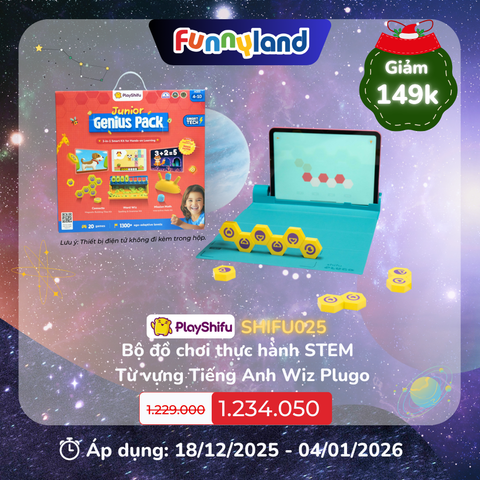Bộ đồ chơi thực hành STEM - Từ vựng Tiếng Anh Wiz Plugo