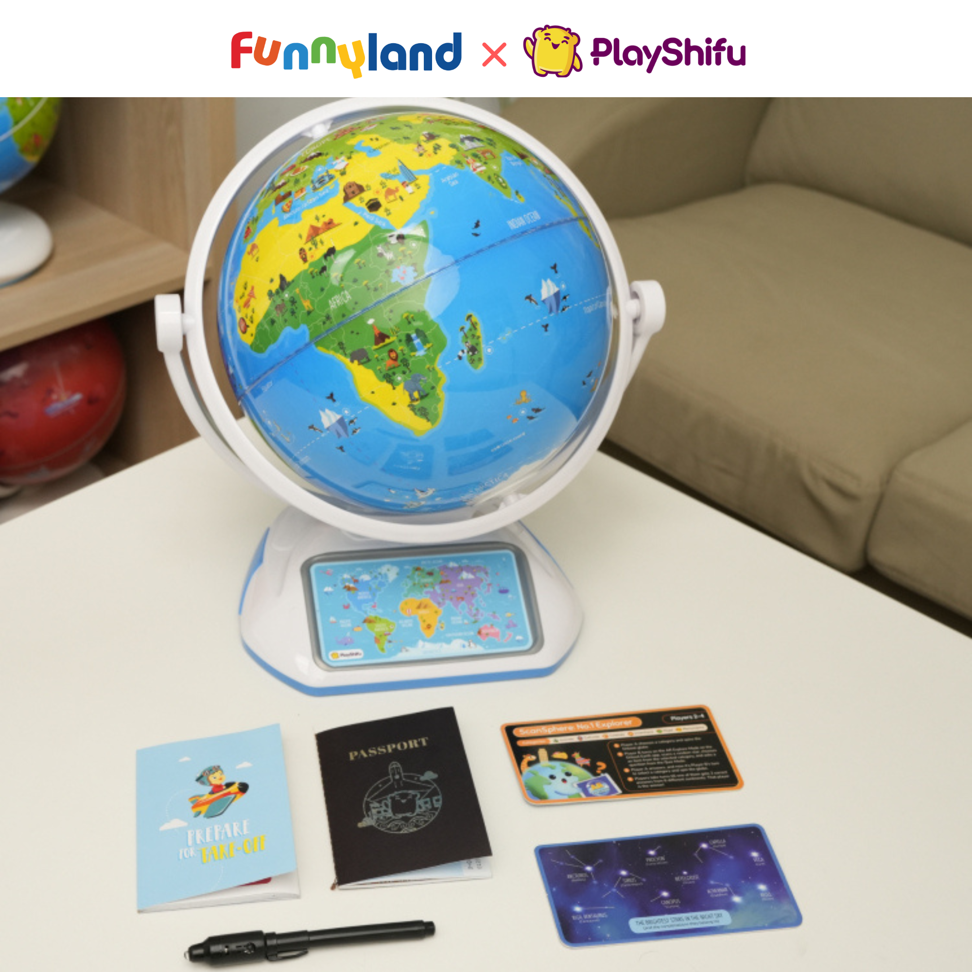 Bộ đồ chơi trẻ em: công nghệ AR "Trái Đất thực tế ảo"