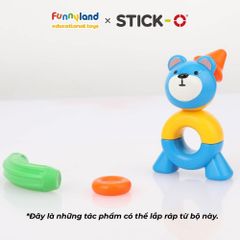 Đồ chơi xếp hình nam châm Hàn Quốc Stick-O PEEKABOO BEAR SET