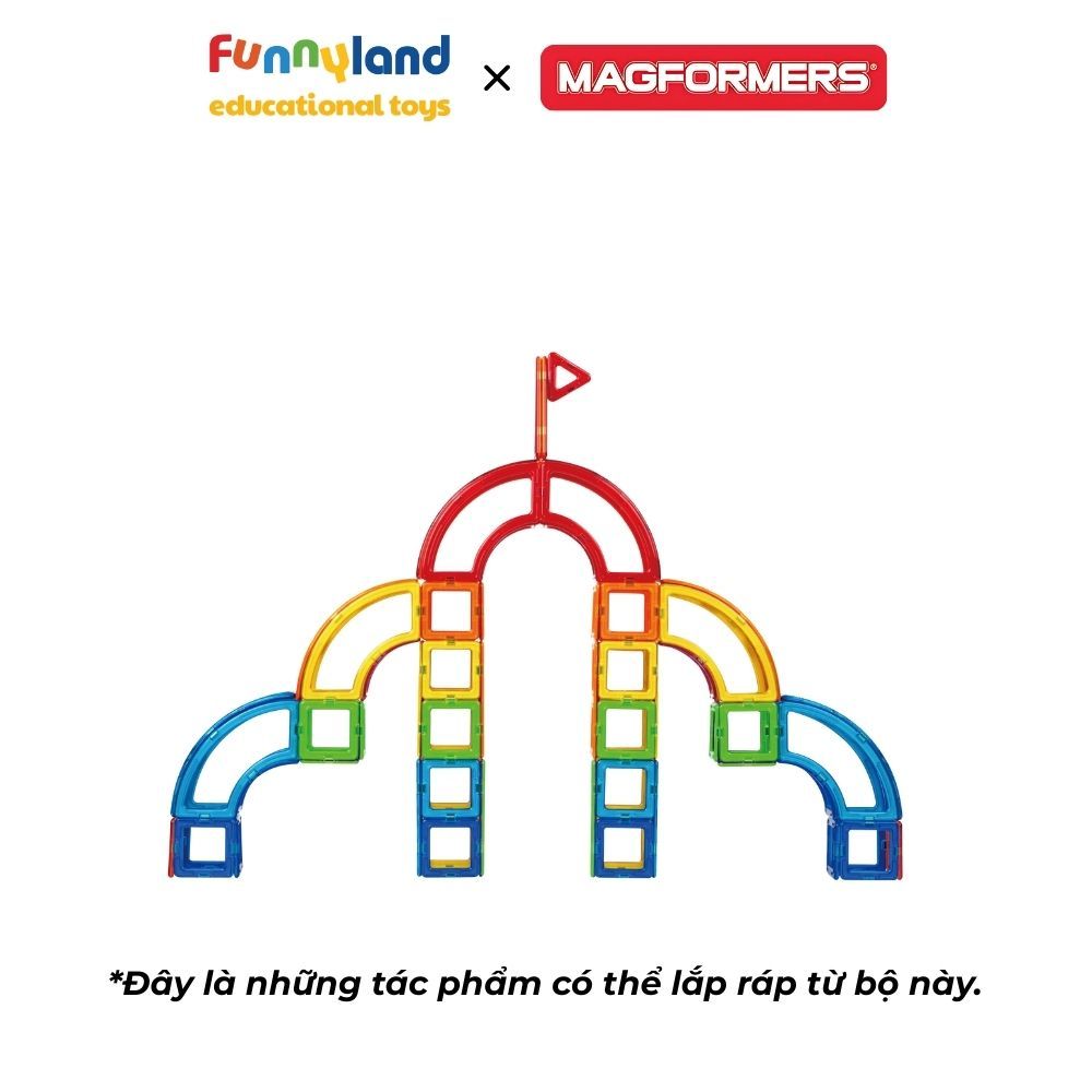 Đồ chơi xếp hình nam châm Hàn Quốc Magformers Bộ Sáng Tạo 90 mảnh