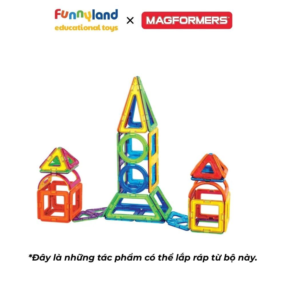 Đồ chơi xếp hình nam châm Hàn Quốc Magformers Bộ cơ bản 42 mảnh