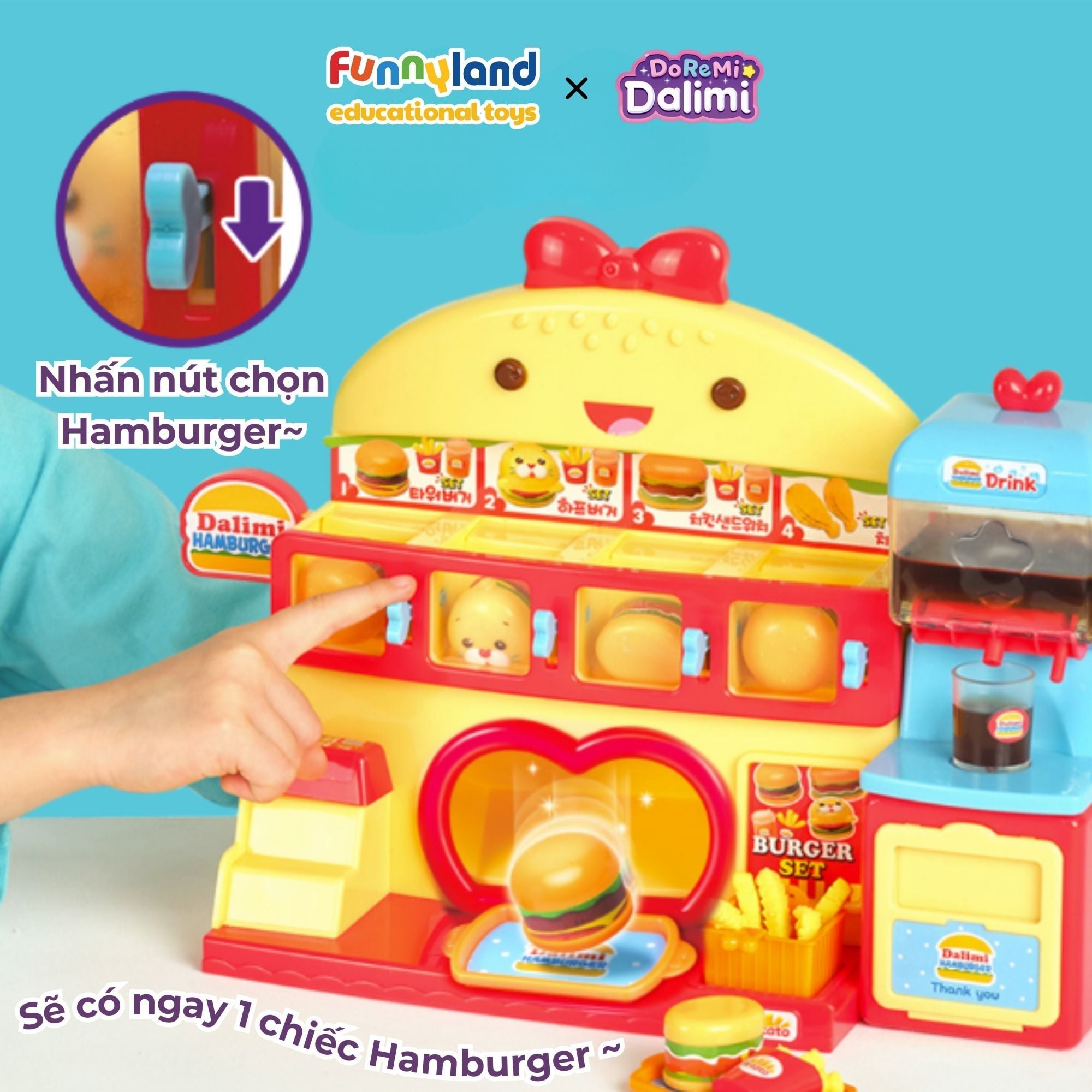 Bộ tiệm bánh Hamburger Dalimi kèm đất nặn