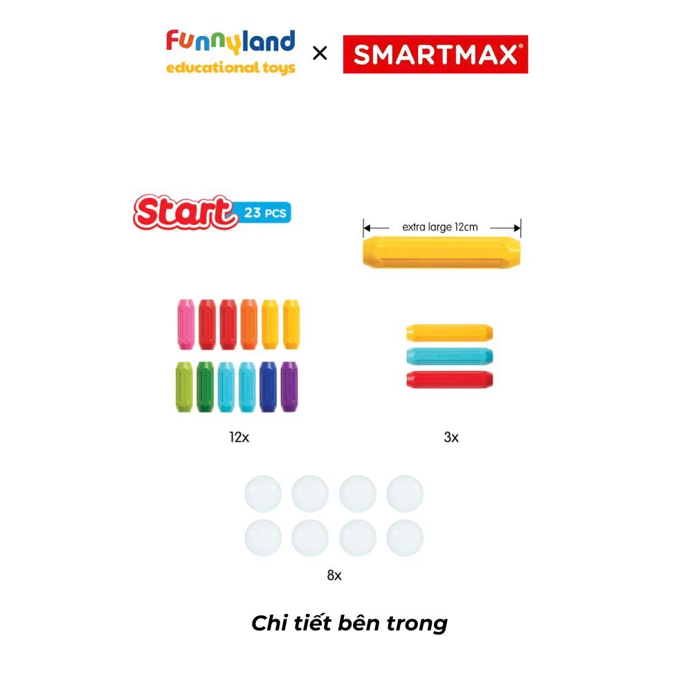 SmartMax - Bộ Xếp Hình Nam Châm (23 pcs)