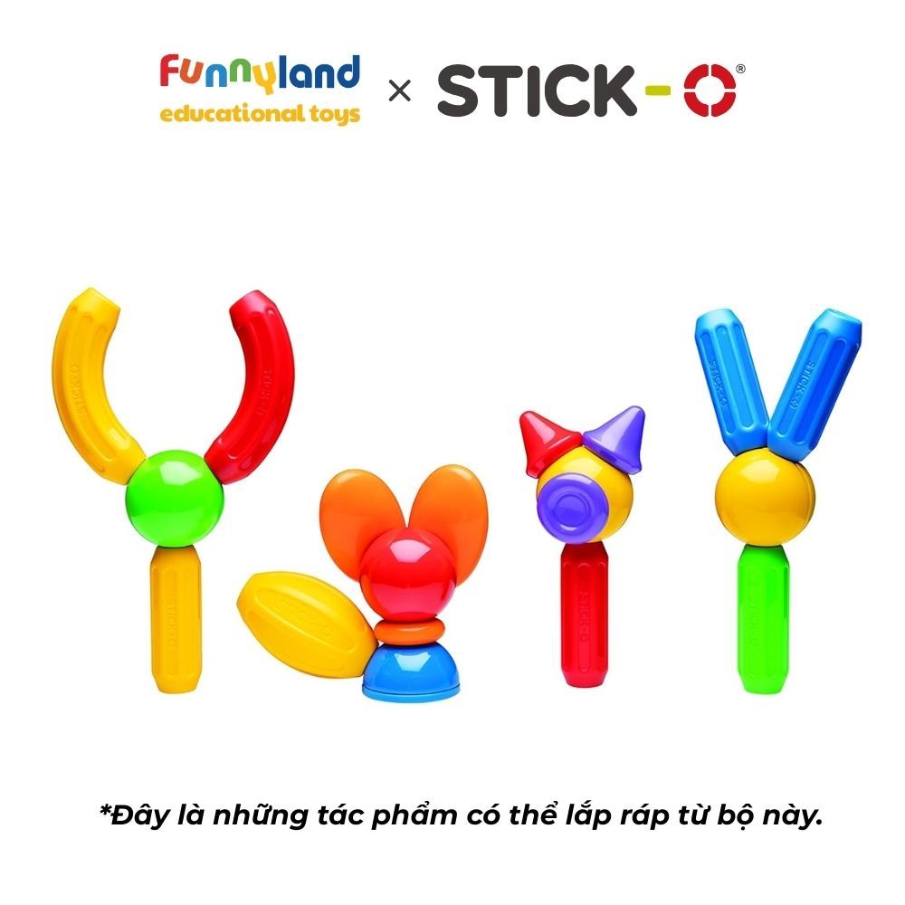 Đồ chơi xếp hình nam châm Hàn Quốc Stick-O BASIC 30 SET