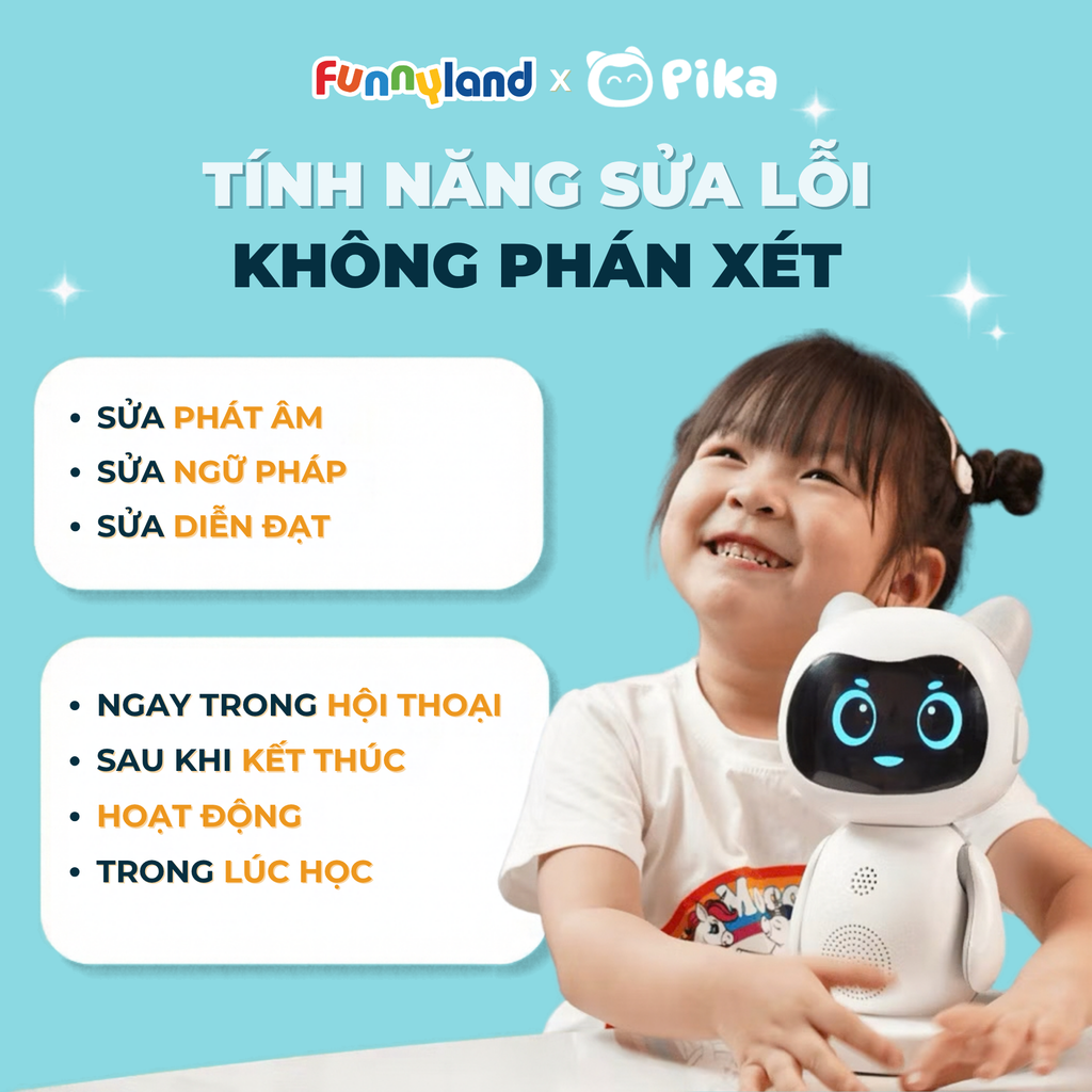 Robot Pika - Robot thông minh học tiếng anh