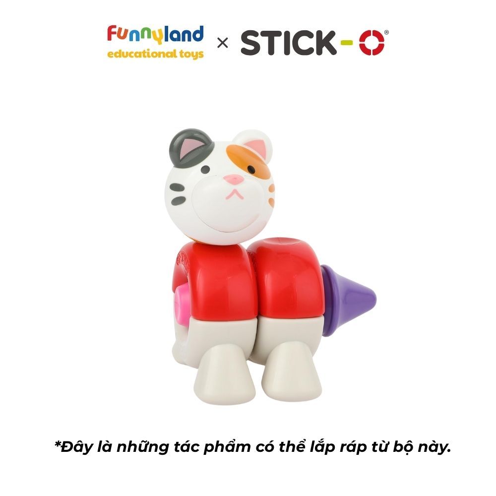 Đồ chơi xếp hình nam châm Hàn Quốc Stick-O PEEKABOO CAT & DOG SET