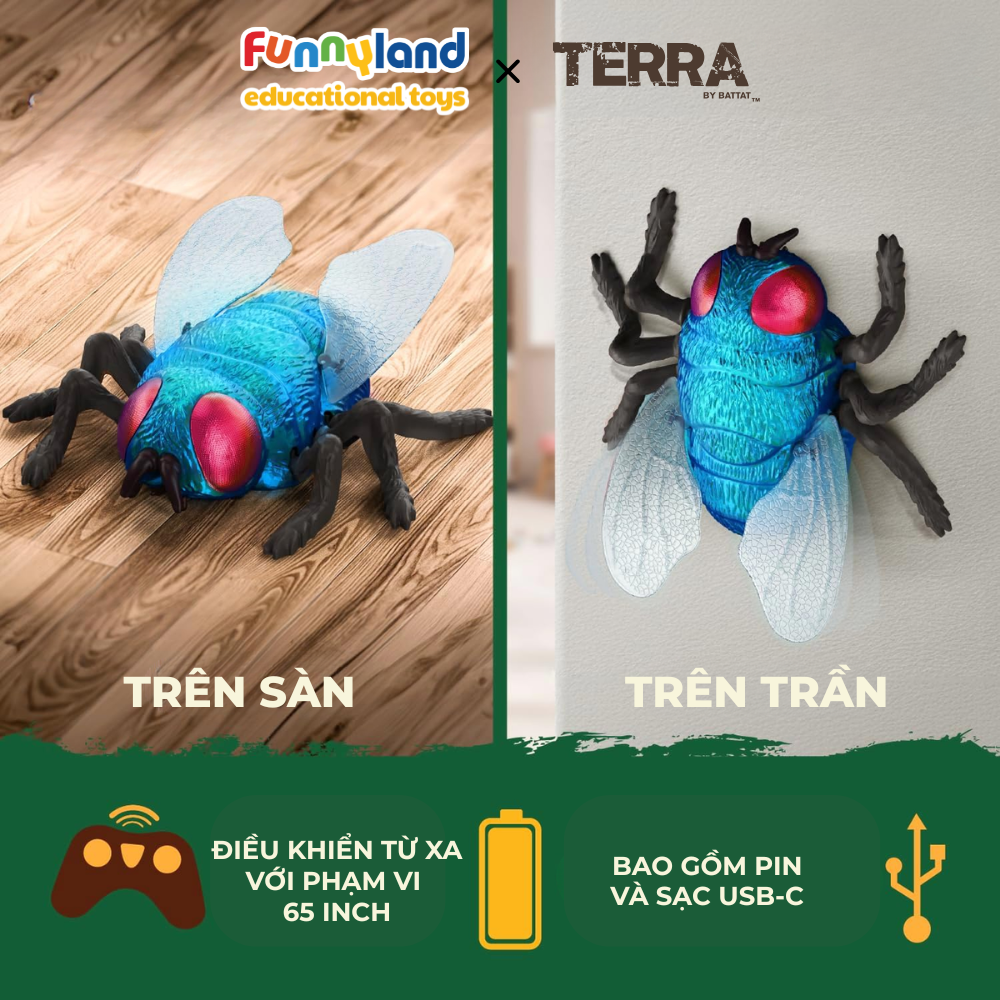 Terra - Ruồi xanh bò trên tường điều khiển từ xa