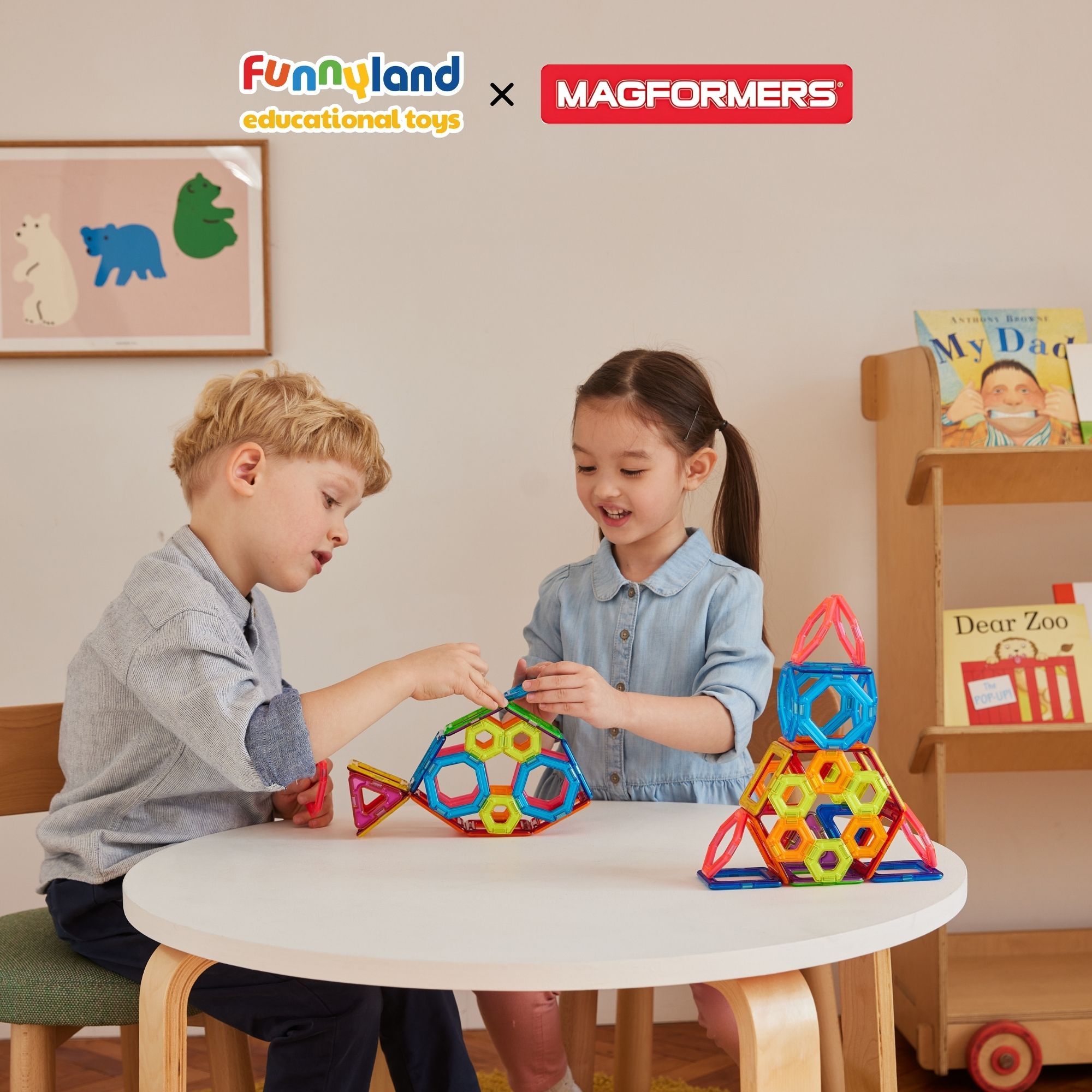 Đồ chơi xếp hình nam châm Hàn Quốc Magformers Thử thách 30 mảnh