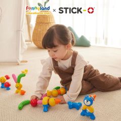 Đồ chơi xếp hình nam châm Hàn Quốc Stick-O PEEKABOO BEAR SET