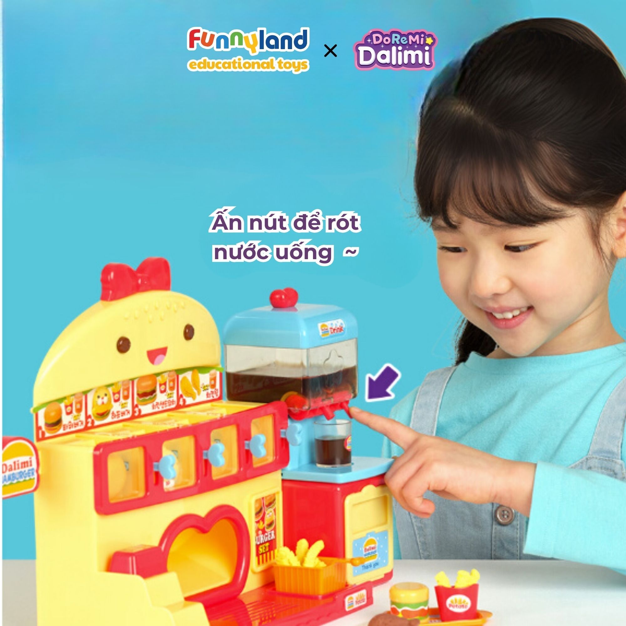 Bộ tiệm bánh Hamburger Dalimi kèm đất nặn