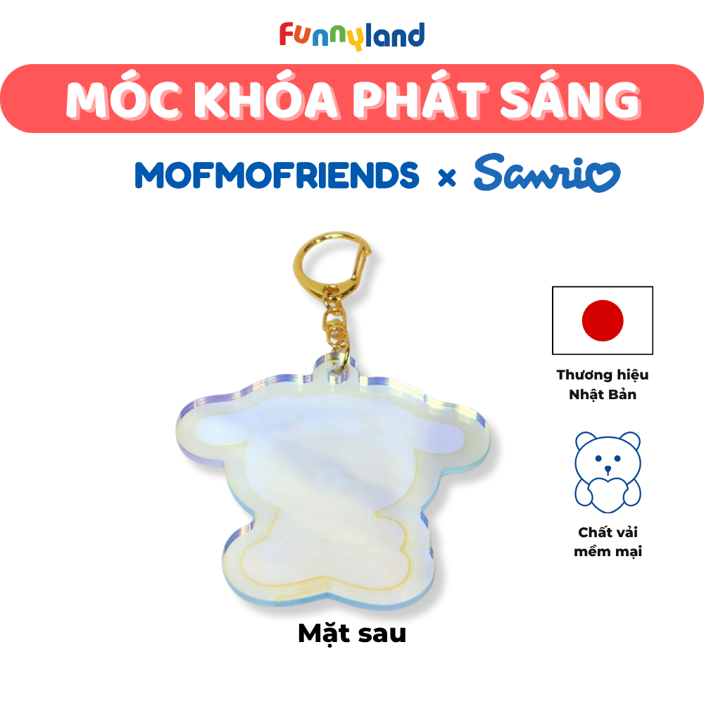 Móc Khóa Phát Sáng - Thú Bông Thỏ lùn Hà Lan Netherland Dwarf Rabbit đội mũ Cinnamoroll