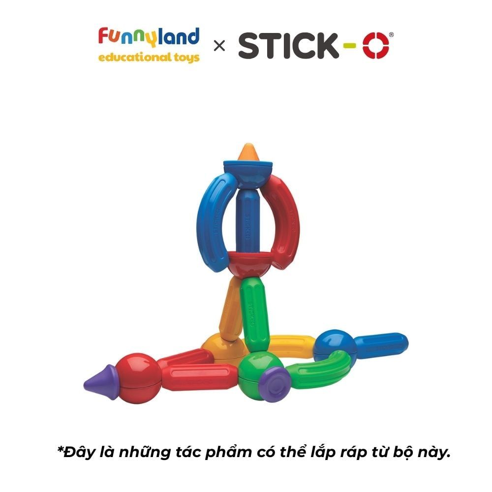 Đồ chơi xếp hình nam châm Hàn Quốc Stick-O BASIC 20 SET