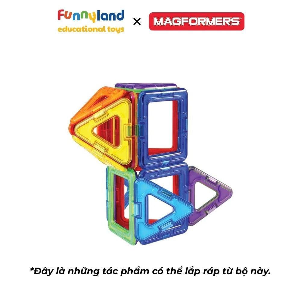 Đồ chơi xếp hình nam châm Hàn Quốc Magformers Bộ cơ bản 14 mảnh